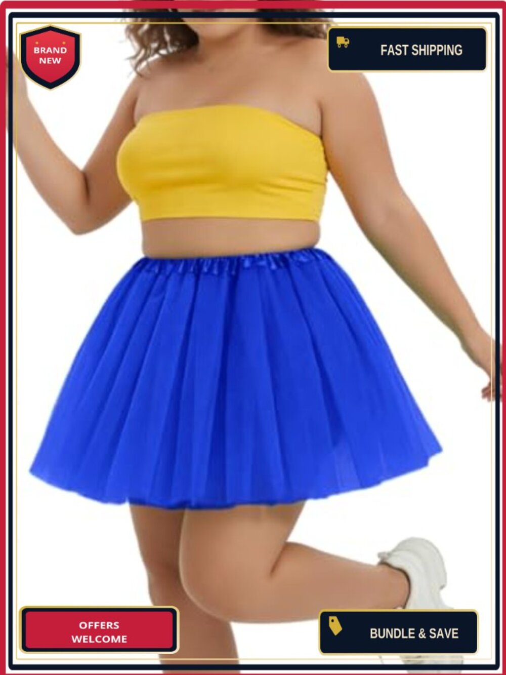 Plus Size Tulle Tutu Skirt No Liner Cosplay Costume Ballet